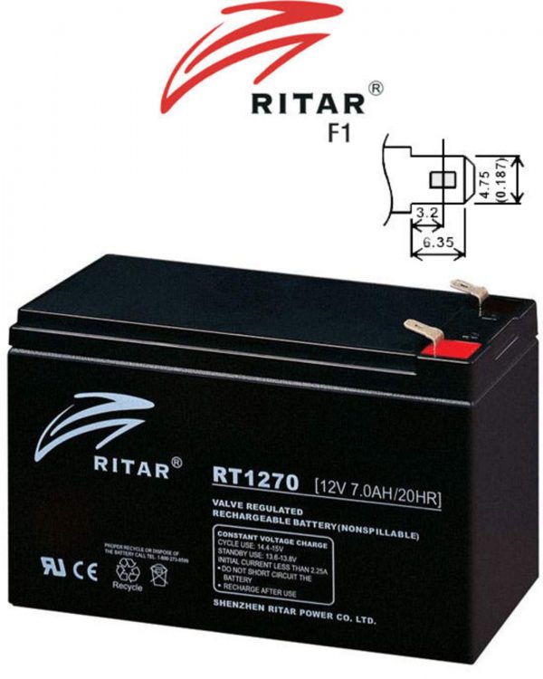 Ritar 12V 7AH SLA battery